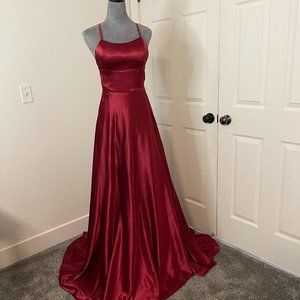 Gorgeous Red Satin Dress